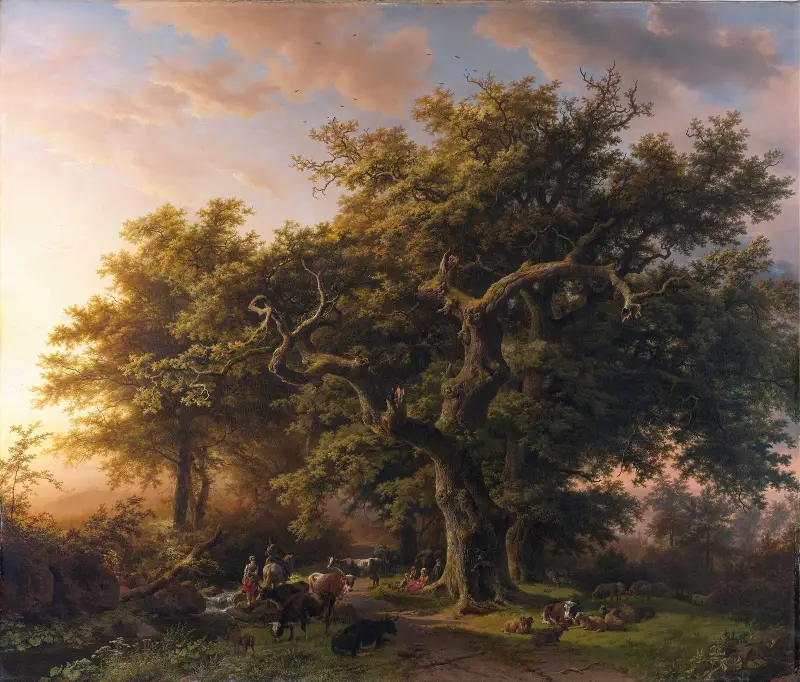 Waldlandschaft, 1848 von Barend Cornelis Koekkoek