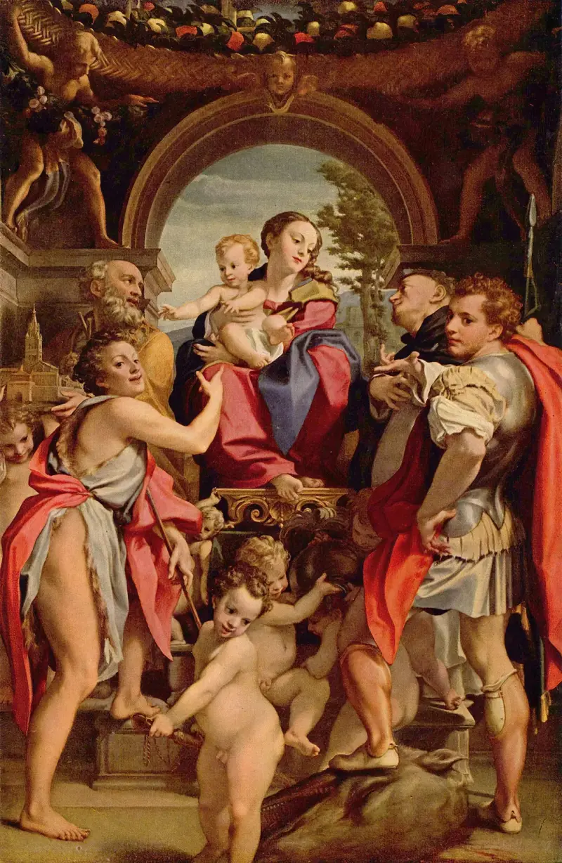Madonnan med Sankt Göran av Correggio