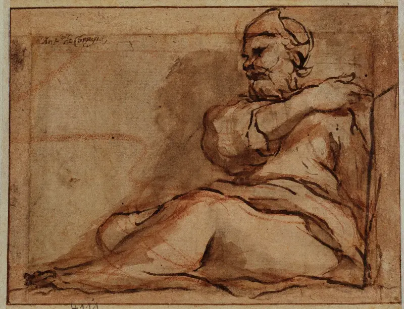 Sitzende Figur, nach links gewandt von Correggio