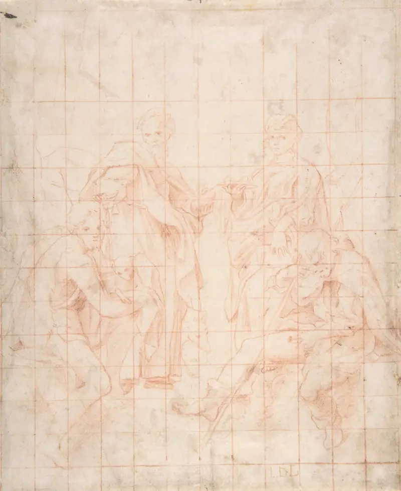Studie von vier Heiligen von Correggio