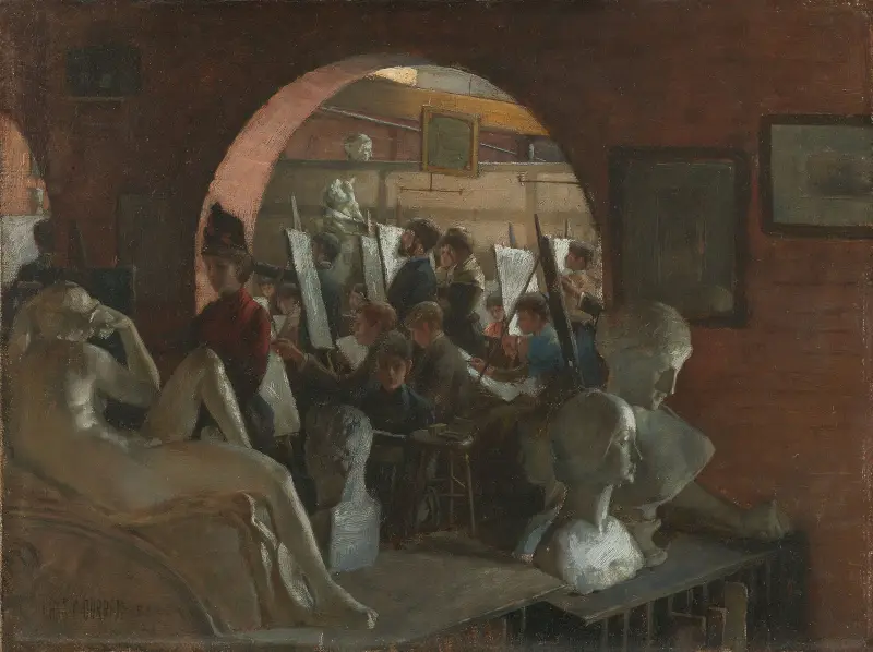 En alkov i Art Students' League av Charles Courtney Curran
