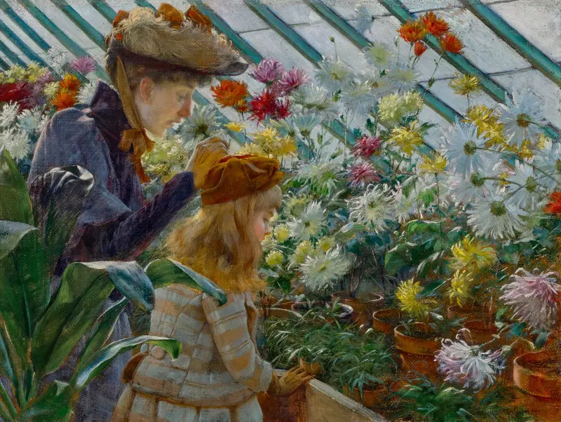 Chryzantemy, Charles Courtney Curran