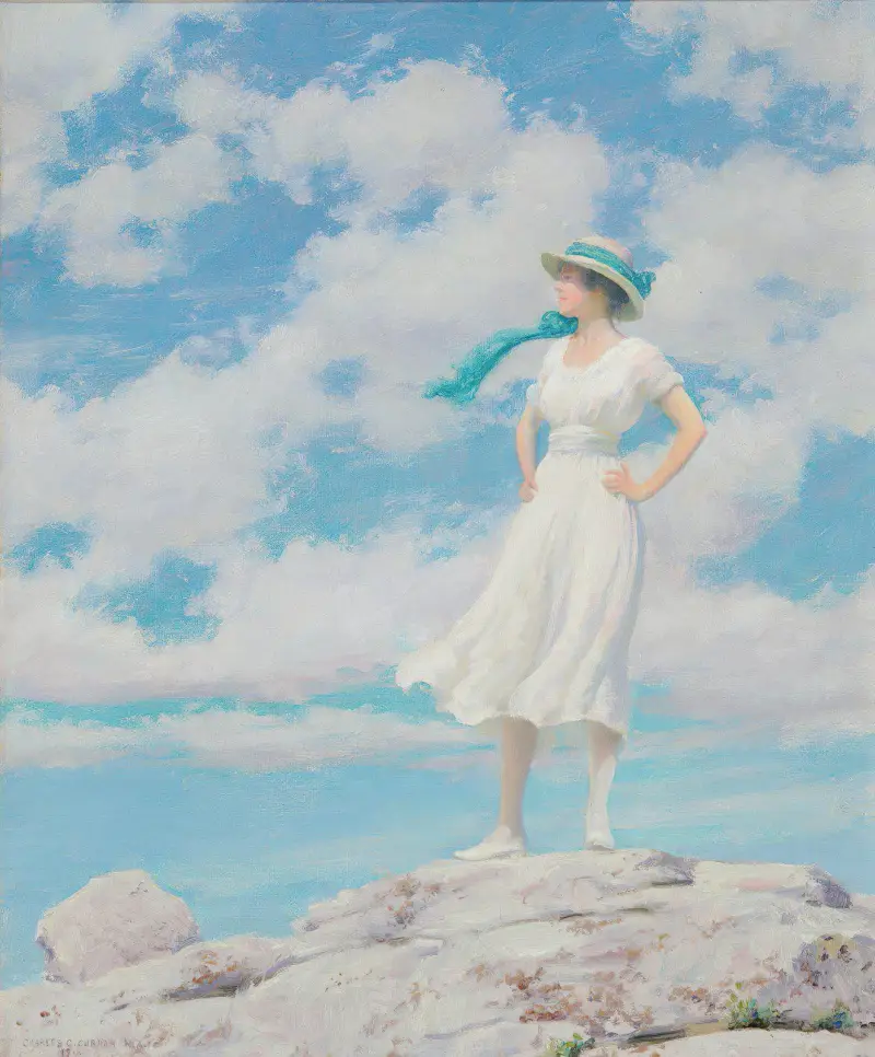 Zamlžená obloha (Na vrcholu), Charles Courtney Curran