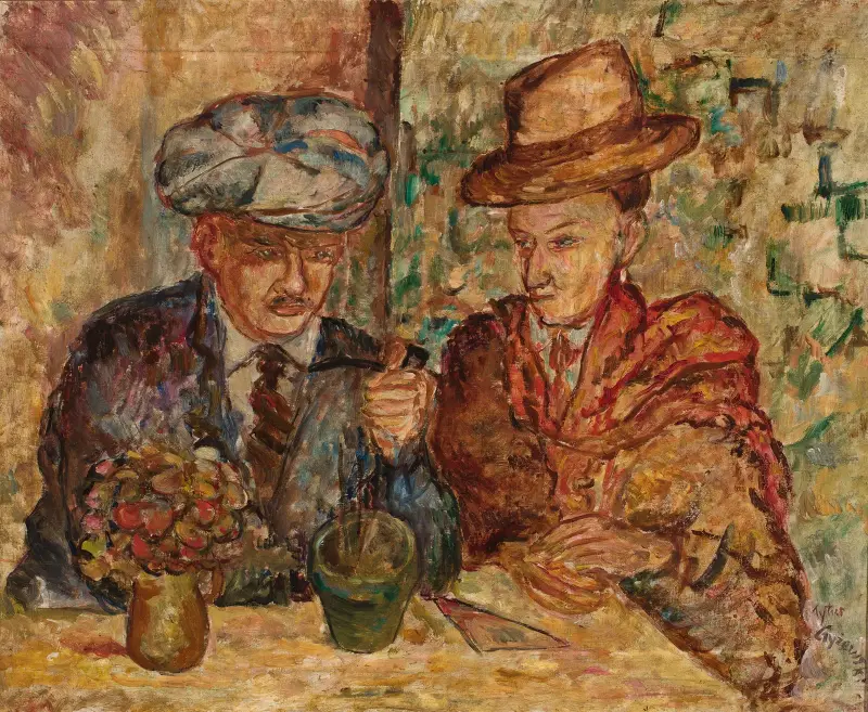 Gespräch (F. Kowarski und T. Gronowski) von Tytus Czyżewski