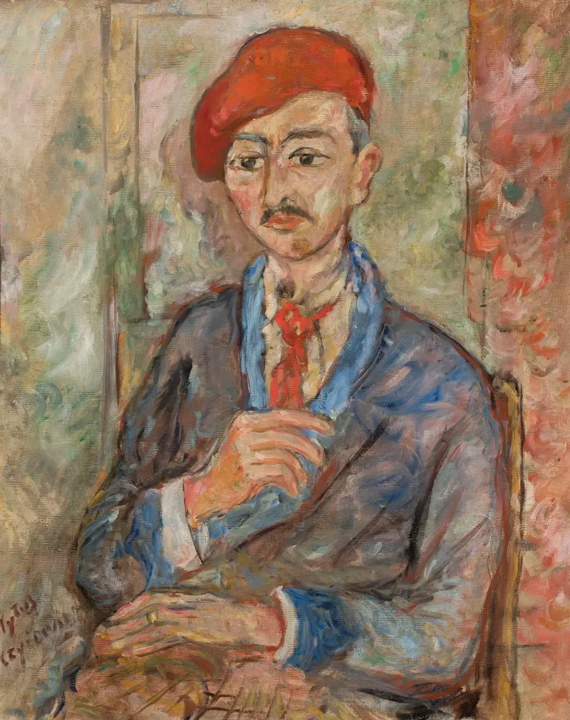 Portret mężczyzny w czerwonym berecie (Władysław Piasecki), Tytus Czyżewski