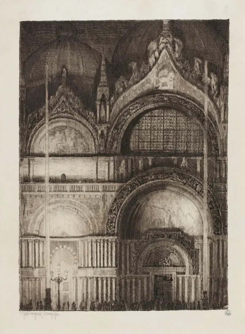 Portalen till kyrkan San Marco i Venedig av Feliks Jabłczyński