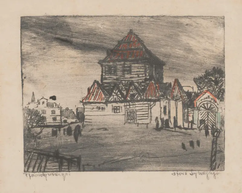 Stara synagoga av Feliks Jabłczyński