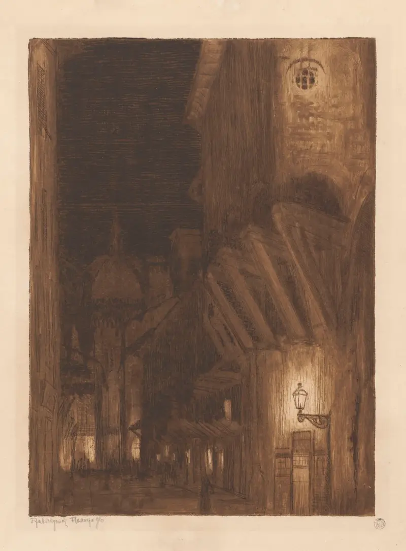 Straße in Bologna, 1910 von Feliks Jabłczyński