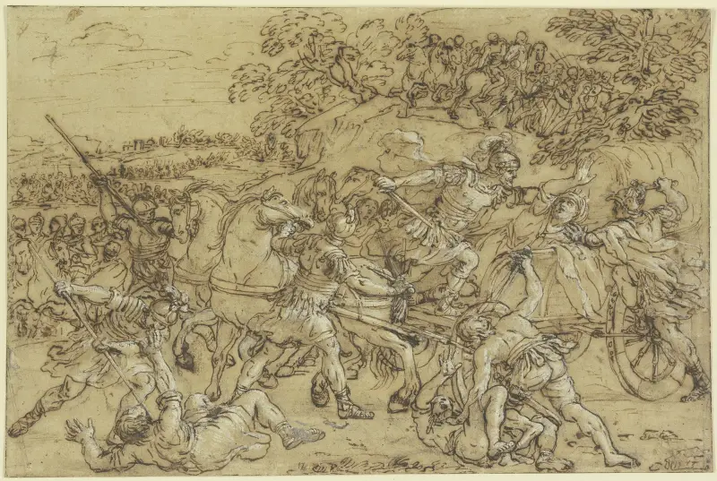Slaget vid Issos av Pietro da Cortona