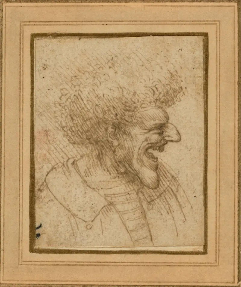 Caricature of a Man with Bushy Hair, Leonardo da Vinci