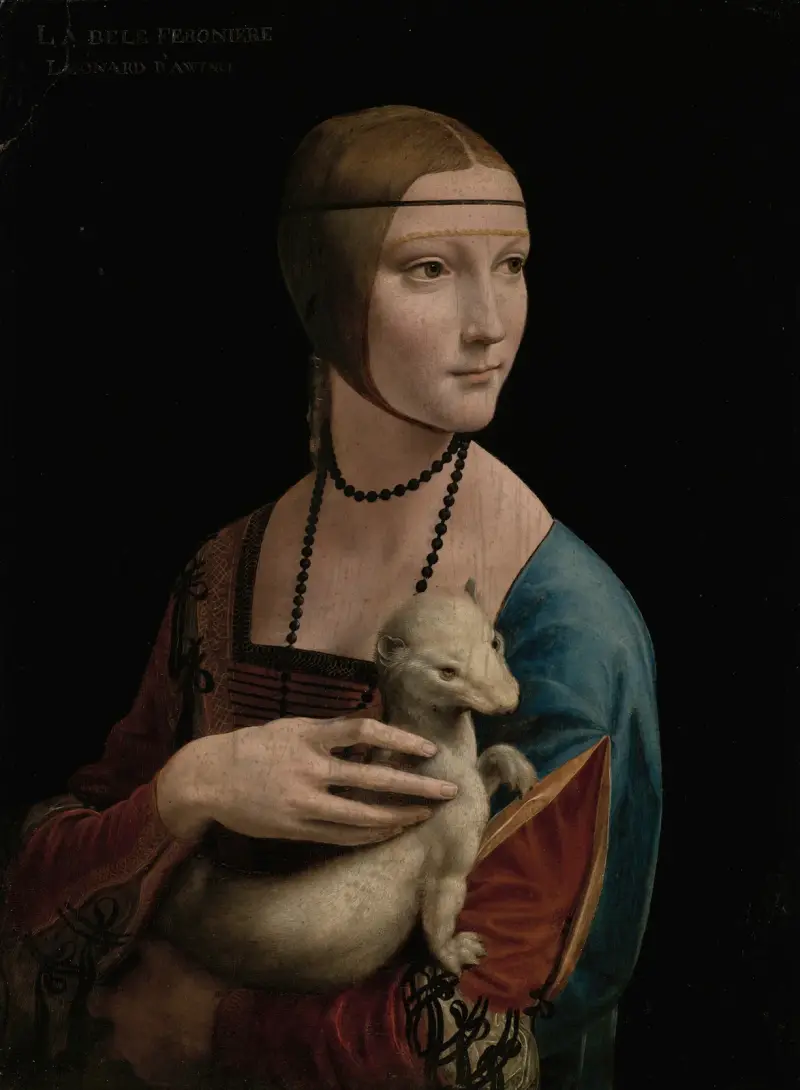 Dame mit dem Hermelin – Porträt der Cecilia Gallerani von Leonardo da Vinci