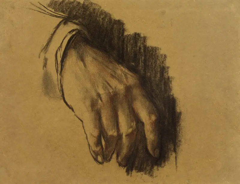 Etude de main retombant av Pascal-Adolphe-Jean Dagnan-Bouveret