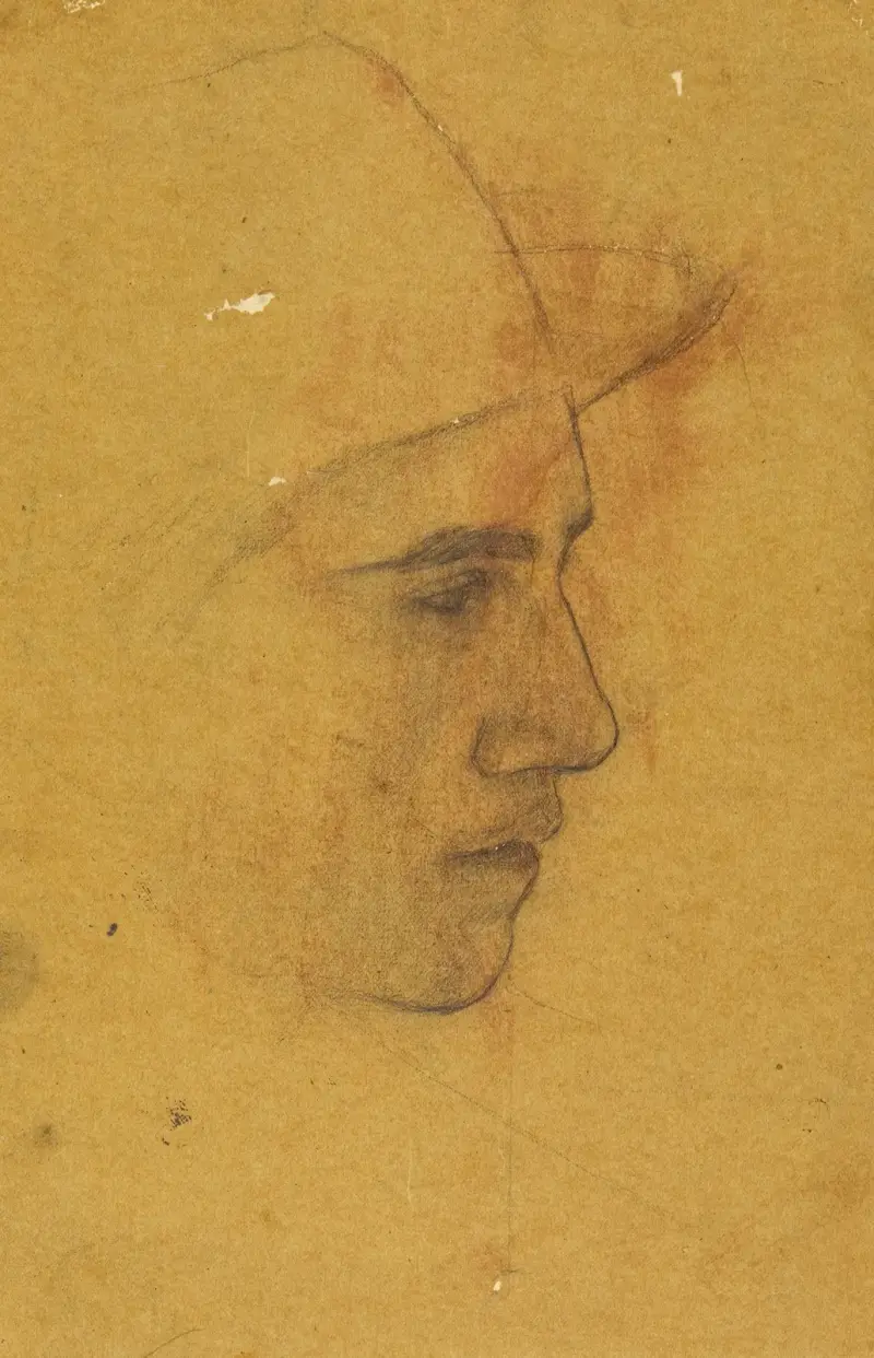 Profil masculin av Pascal-Adolphe-Jean Dagnan-Bouveret
