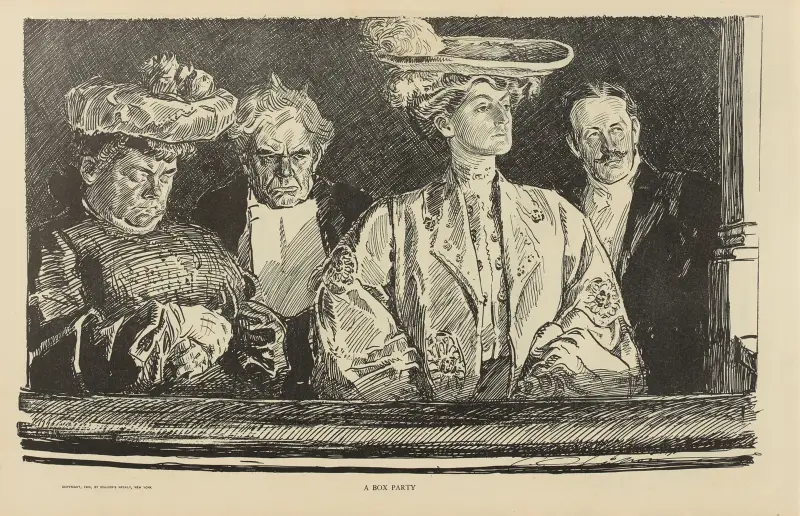 Eine Boxparty von Charles Dana Gibson