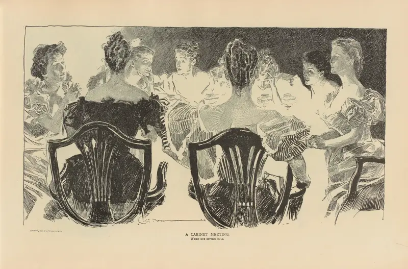 Eine Kabinettssitzung von Charles Dana Gibson