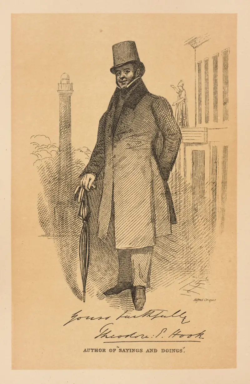 Theodore E. Hook, Autor von „Sayings and Doings“ von Daniel Maclise