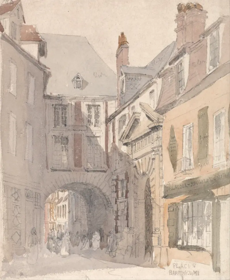 Place St. Barthélemy, Rouen av David Cox