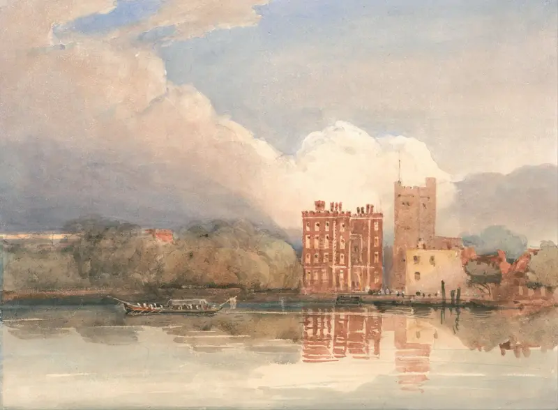 View of Lambeth Palace on Thames av David Cox