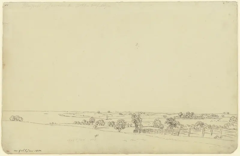Utsikt över Wrechener See av Caspar David Friedrich