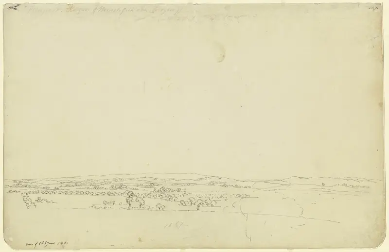 Utsikt mot Granitz (Rügenlandskap) av Caspar David Friedrich