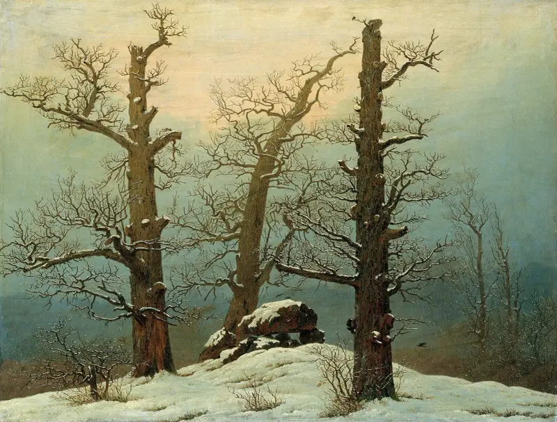 Röse i snö av Caspar David Friedrich