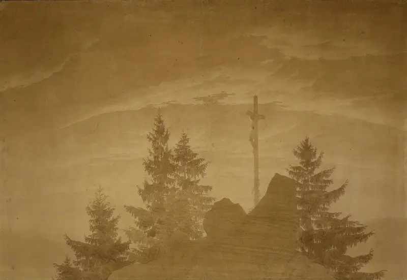 Korset i bergen av Caspar David Friedrich