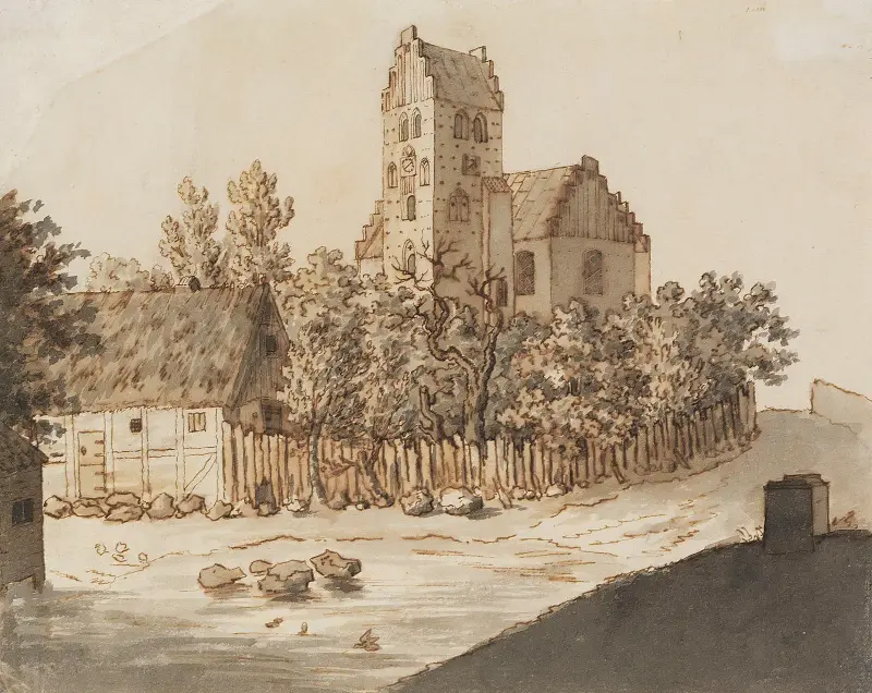 Kirche von Lyngby von Caspar David Friedrich