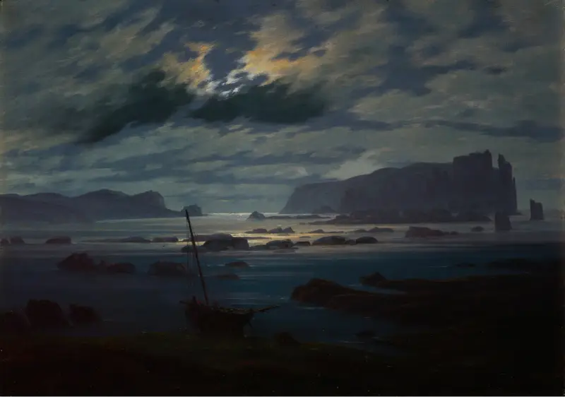 Nordhavet i månsken av Caspar David Friedrich