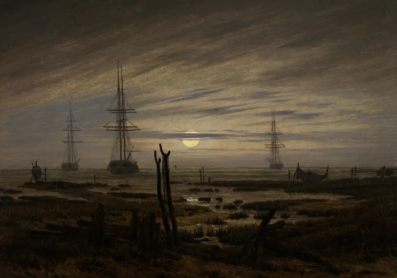 Fartyg för ankar av Caspar David Friedrich