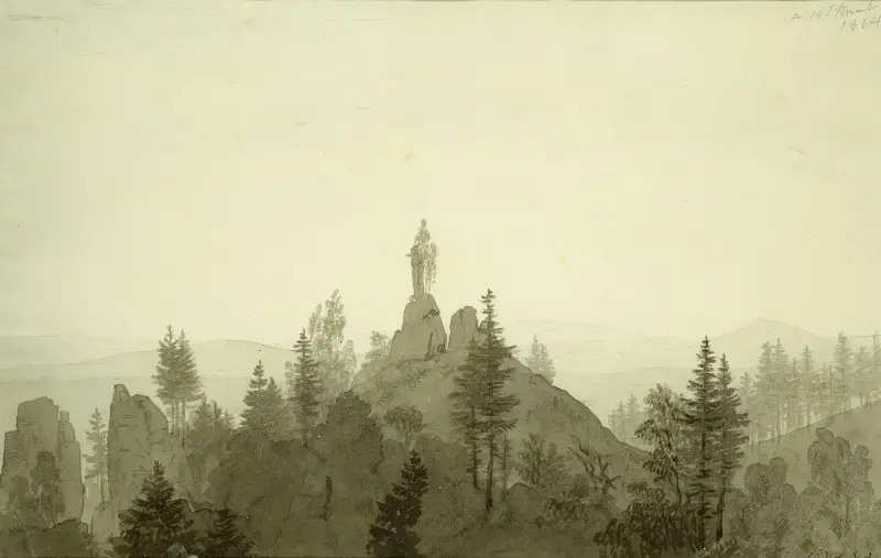Madonnastaty i bergen av Caspar David Friedrich
