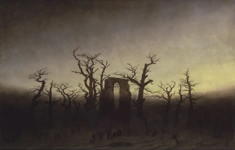 The Abbey in the Oakwood, Caspar David Friedrich