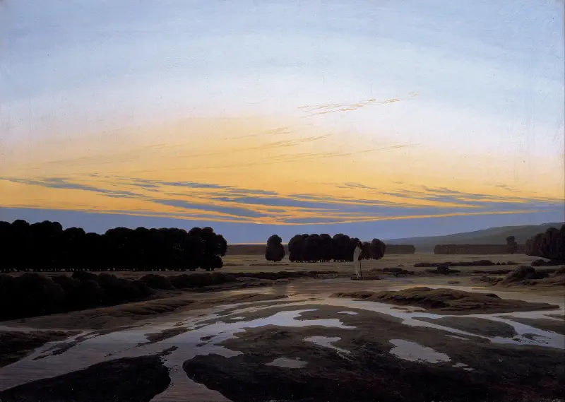 Grosse Gehege nära Dresden av Caspar David Friedrich