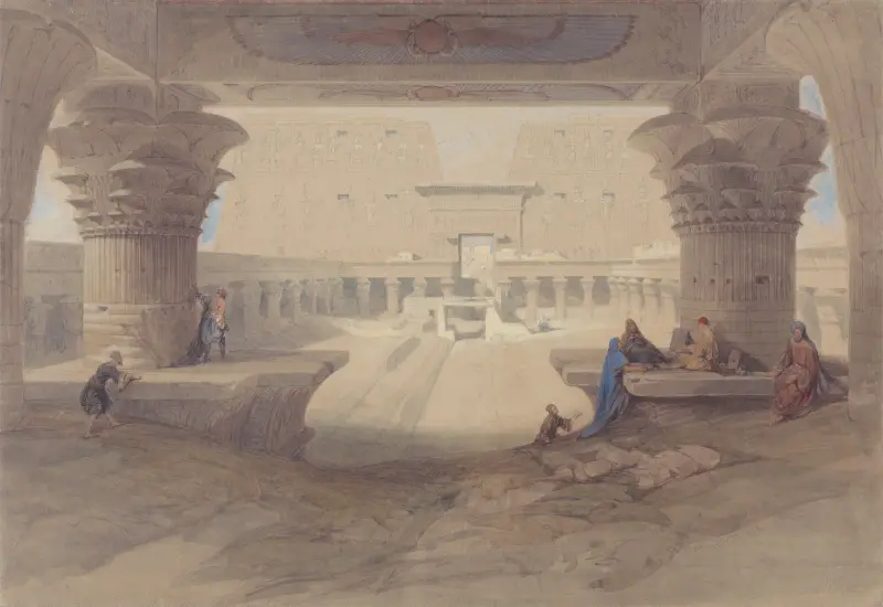 Från pelargången vid Edfu-templet, Övre Egypten av David Roberts