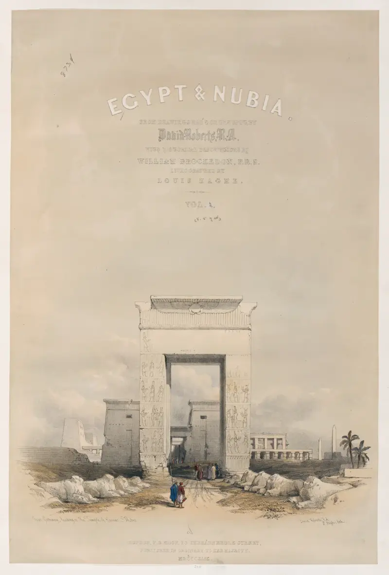 Stora porten till Karnaks tempel, Thebe av David Roberts