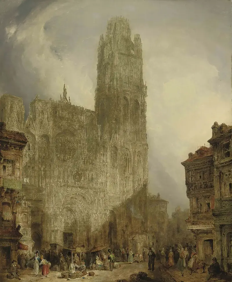 Westfassade der Kathedrale Notre-Dame, Rouen von David Roberts