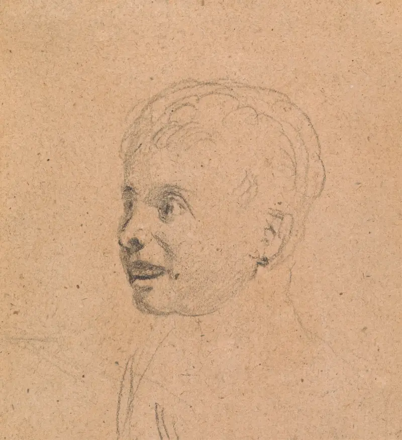 Flickhuvud av Sir David Wilkie