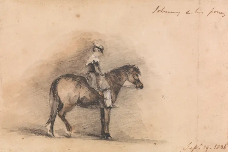 Johnny and His Pony av Sir David Wilkie