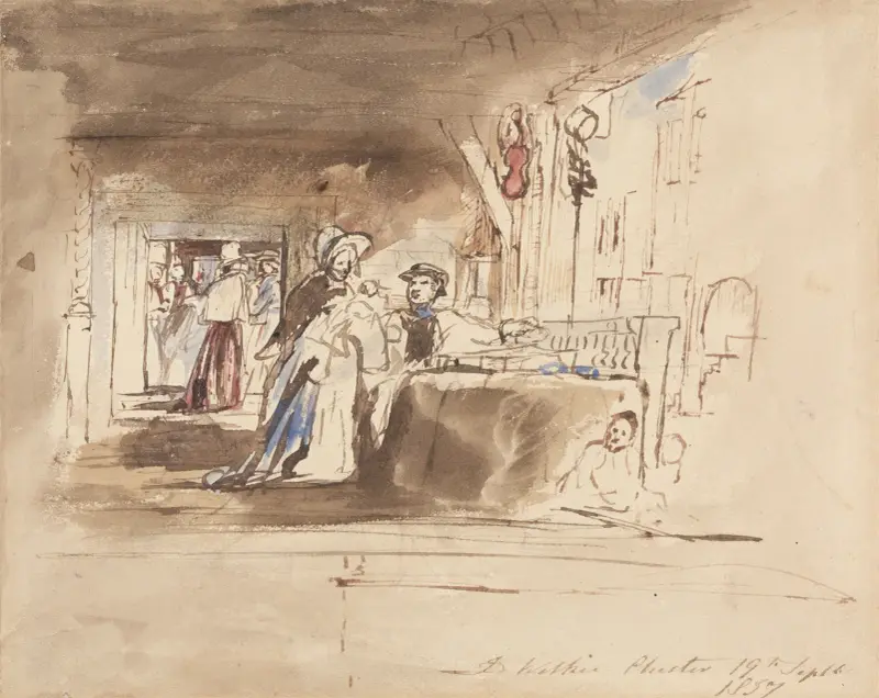 Handel in den Ladenreihen, Chester von Sir David Wilkie