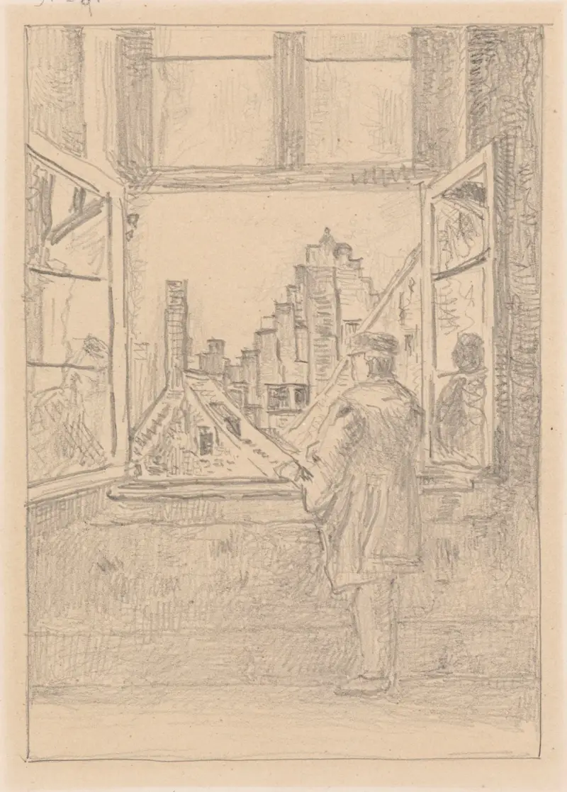 Mężczyzna przy oknie – nr 1, Henri de Braekeleer