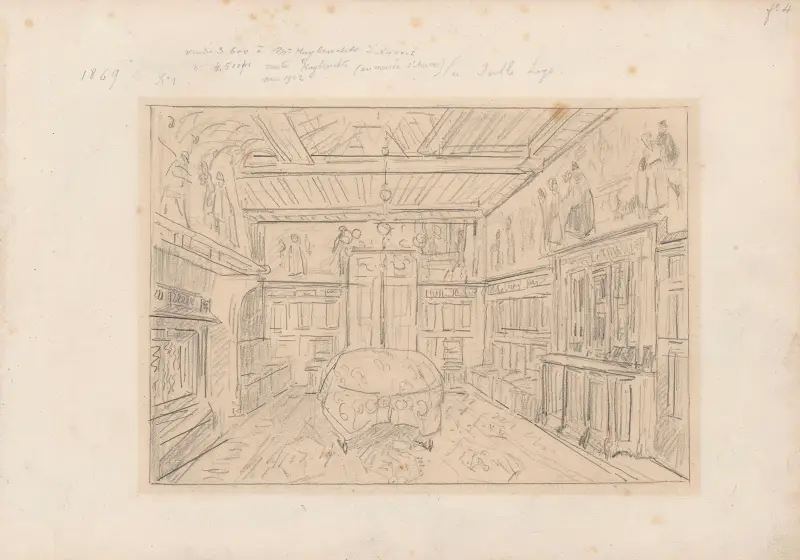 Matsalen i konstnären Henri Leys hus av Henri de Braekeleer