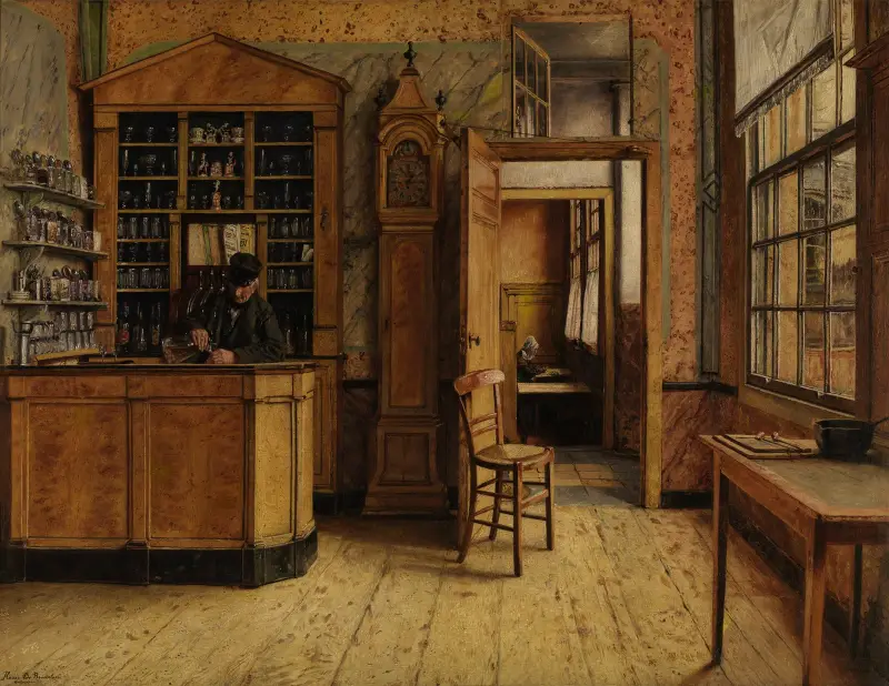 Das alte Wirtshaus 'Het Loodshuis' in Antwerpen von Henri de Braekeleer