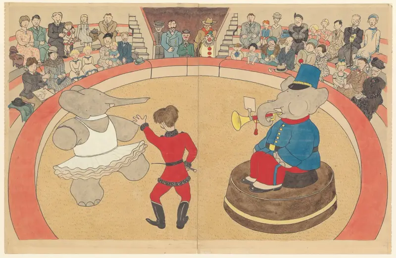 Le voyage de Babar Pl.14 av Jean de Brunhoff