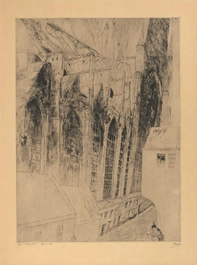 Sankt Nikolaikyrkan i Gent av Jules De Bruycker