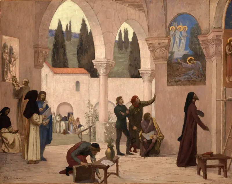 Inspiration Chretienne av Pierre Puvis de Chavannes