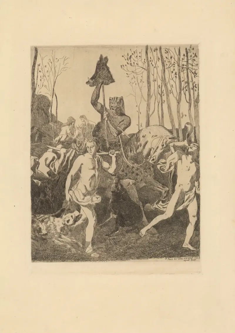 Návrat z lovu, Pierre Puvis de Chavannes