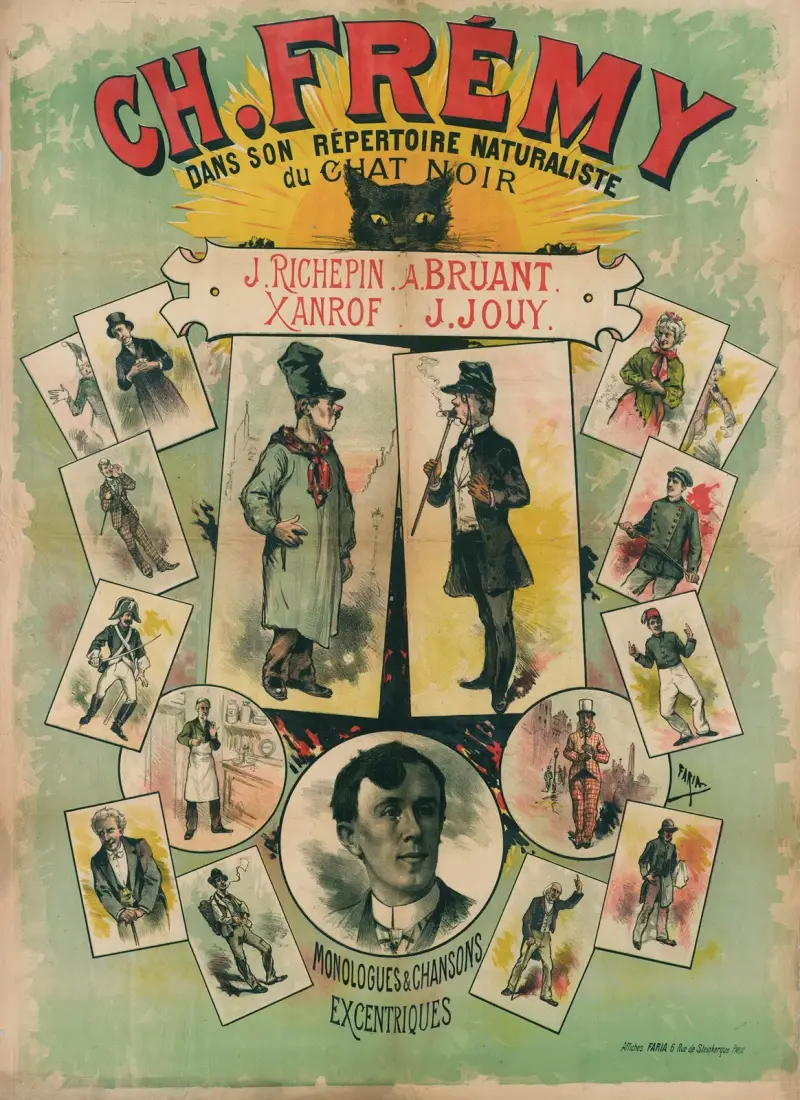 Ch. Fremy in seinem naturalistischen Repertoire im Chat Noir: J. Richepin, A. Bruant, Xanroff, J. Jouy von Cândido de Faria