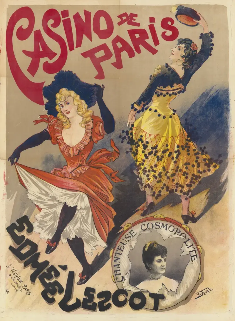 Casino de Paris. Edmée Lescot, kosmopolitisk sångerska av Georges de Feure