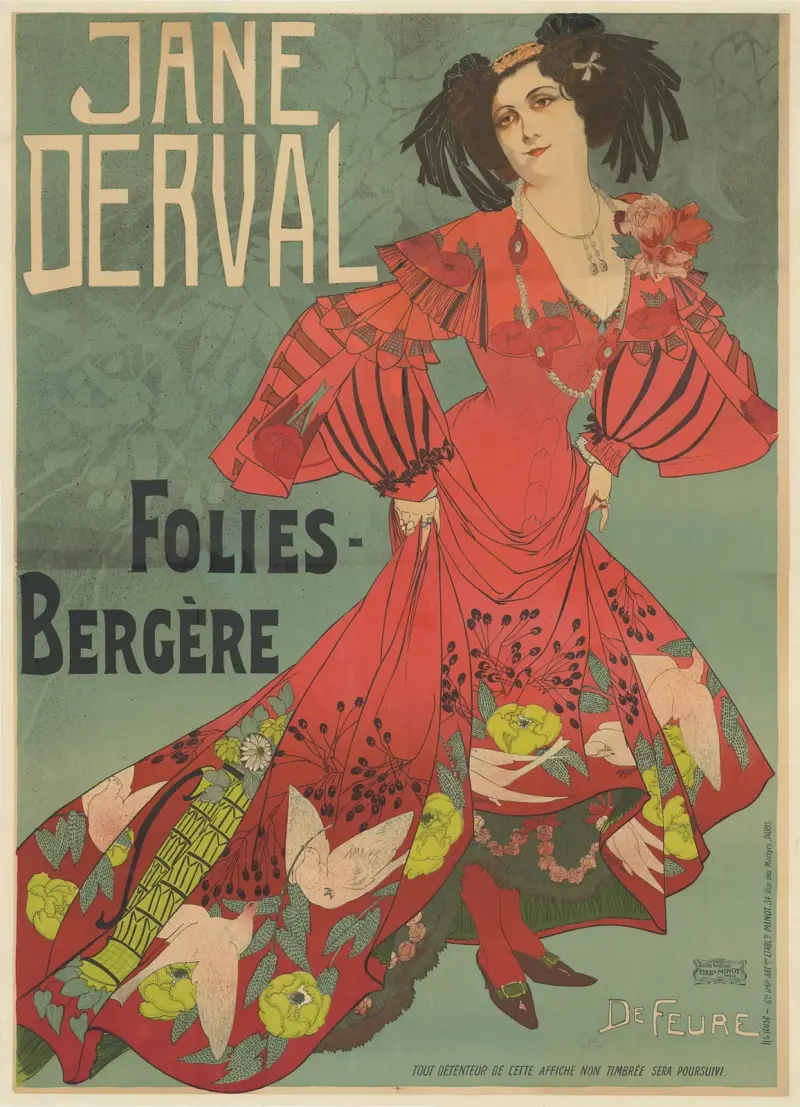 Jane Derval. Folies-Bergère av Georges de Feure