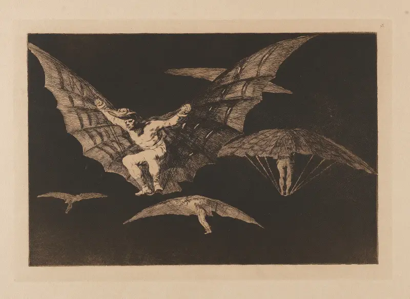 3 Bll. aus ‘Los Proverbios’ av Francisco de Goya