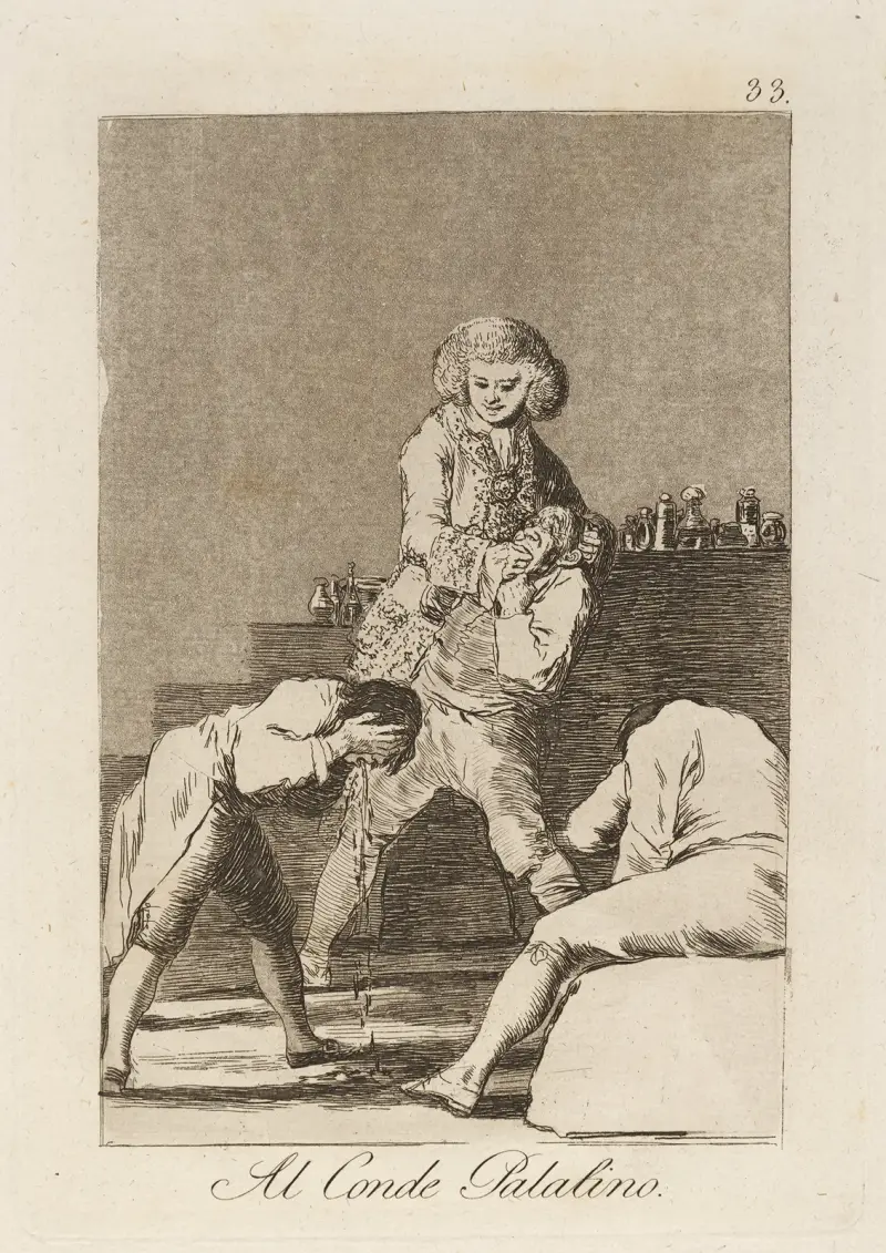 Al Conde Palatino. (An den Pfalzgrafen [oder] Gaumengrafen) von Francisco de Goya